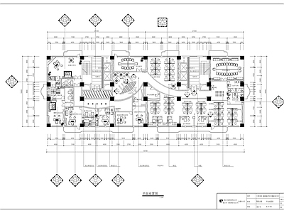 现代整体办公空间 写字楼办公空间 施工图