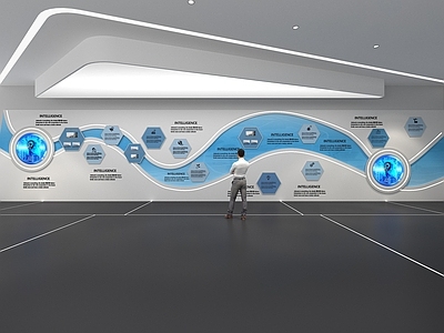 现代科技展厅 展厅 校园文化 企业文化墙 教室 主题墙