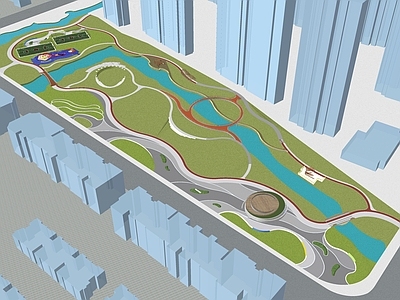 现代景观公园 市政公园 绿地 滨水公园