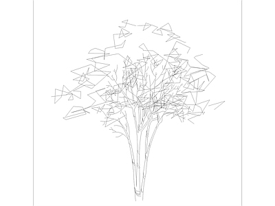 现代综合植物图库 腊梅 立  施工图