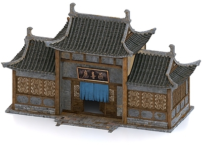 中式古建 古代客栈 古建 古代酒楼