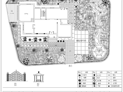 现代庭院 七套布置图 规划图 农村 施工图