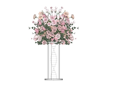 现代宴会厅 婚礼堂 婚礼桌花架 DNA 婚礼宴会厅