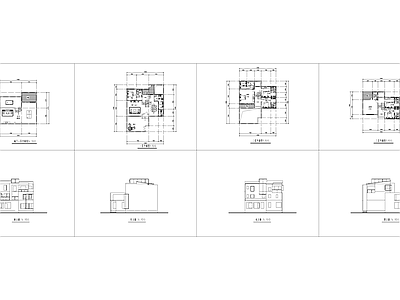 现代别墅建筑 三层别墅带地下室 施工图