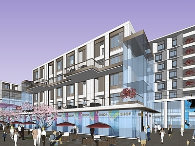现代酒店建筑 酒店商墅