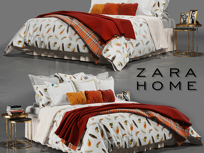 现代北欧儿童床 ZARA Home 卡通儿童床 布艺儿童床 地台床