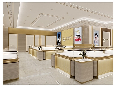 现代珠宝店 中国黄金 超写实