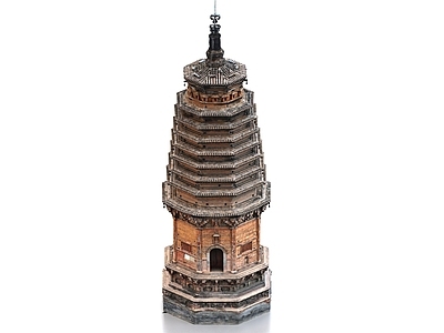 中式古建 圆觉寺砖塔 佛塔 舍利塔 古建塔