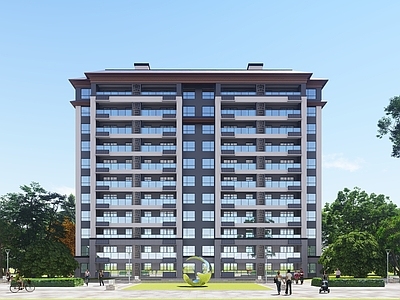 现代多层住宅 多层住宅 住宅