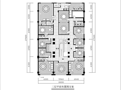 中式火锅店 火锅店设 施工图