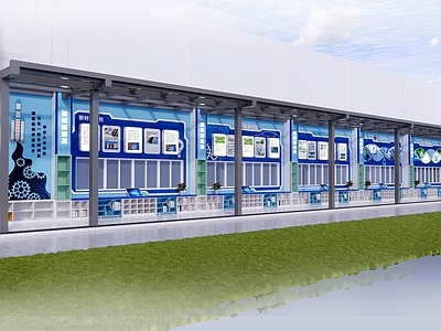 现代简约其他学校空间 科技文化长廊 学生科普空间 新能源科技 生物医疗科技