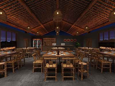 原木新中式火锅店 火锅店