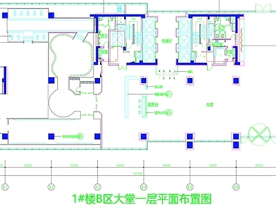 现代工装图库 一层大堂平面布局 大堂平面布置图 电梯大厅平面图 首层大堂平面图 写字楼大堂平面图 施工图 工装图库