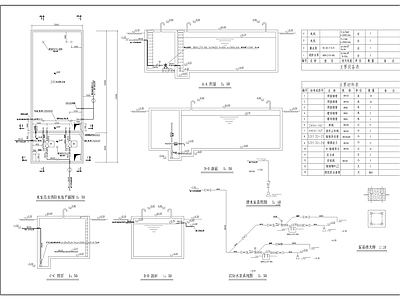 水处理 消防水池图 施工图