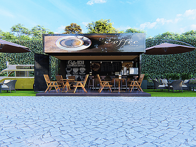 现代其他公共建筑 网红集装箱 集装箱咖啡店 咖啡店 集装箱商铺