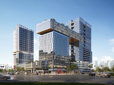 现代酒店建筑 商业综合体