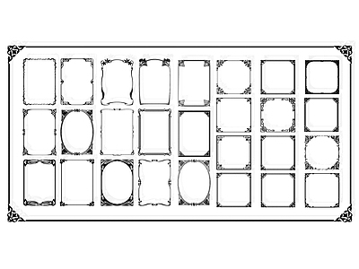 现代挂件 边框 花边 花纹 雕花 角花