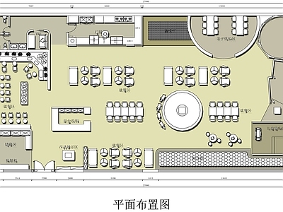 现代其他餐饮空间 390㎡亲子餐厅 餐厅平面图 亲子儿童餐厅平面 施工图