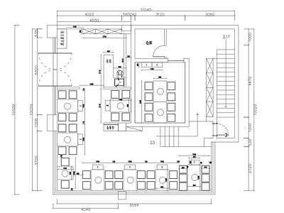 现代工业烤肉店 240平烤肉店 工业风烤肉店 施工图