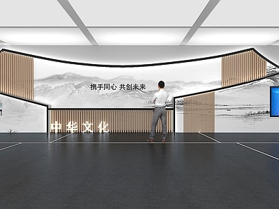 现代文化墙 校园文化墙 logo墙 国学文化墙 展厅 展示墙