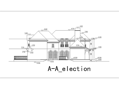 欧式简欧别墅建筑 欧式联排别墅 自建房 独栋别墅 施工图