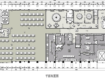 现代食堂 员工餐厅 员工食堂平面图 餐饮平面布置图 施工图