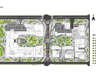 现代商业景观 商业办公综合体 商业街景观项目 施工图 商业景观