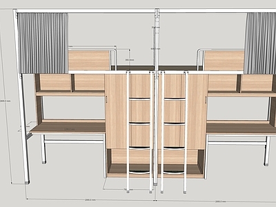 现代其他床具 上床下桌组合 宿舍床 学生宿舍床