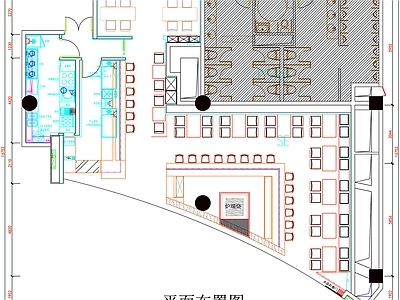 现代工装图库 餐饮空间平面图 大餐厅平面图 餐饮平面图 餐厅平面布置 餐饮平面布置 施工图 工装图库