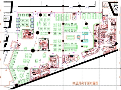 现代工装图库 餐饮空间平面图 大餐厅平面图 餐饮平面图 餐厅平面布置 餐饮平面布置 施工图 工装图库
