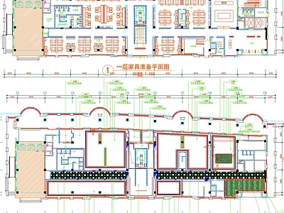 现代工装图库 餐饮空间平面图 大餐厅平面图 餐饮平面图 餐厅平面布置 餐饮平面布置 施工图 工装图库