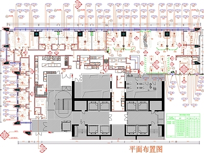 现代工装图库 餐饮平面布置 餐厅平面布置 餐饮平面图 大餐厅平面图 餐饮空间平面图 施工图 工装图库