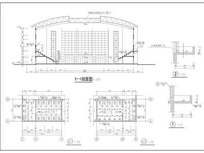 现代学校建筑 小型 施工图