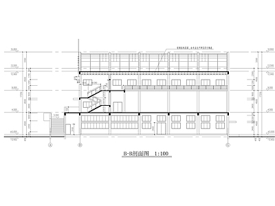 现代学校建筑 3层体育馆 施工图