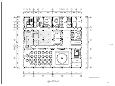 现代整体办公空间 行政 施工图