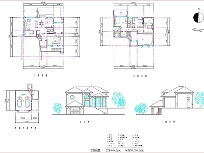 法式欧式别墅建筑 欧式 别墅 自建房 施工图