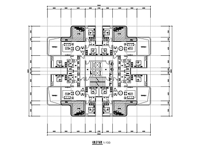 现代住宅楼建筑 四代住宅 施工图