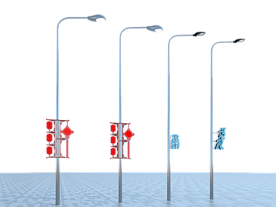现代新中式路灯 现代路灯 中国结路灯 节假模式路灯