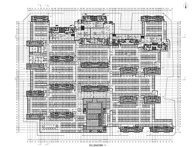 现代其他居住建筑 住宅小区地下车库 施工图