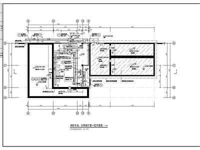 现代消防站 消防水池水泵房扩 施工图