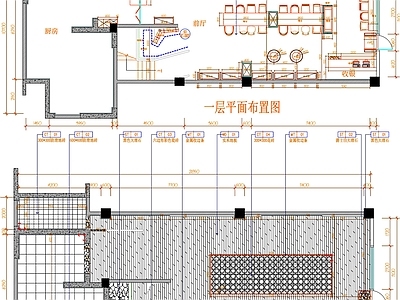 现代工装图库 小餐厅平面布置 餐厅包房平面布置 餐饮平面图 餐厅平面图 餐饮空间平面图 施工图 工装图库
