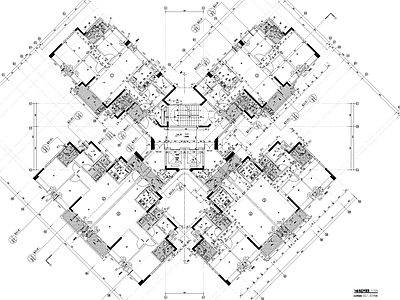 现代其他居住建筑 蝶形T6 施工图