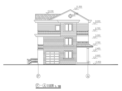 现代别墅建筑 独栋别墅 建筑 自建房 施工图