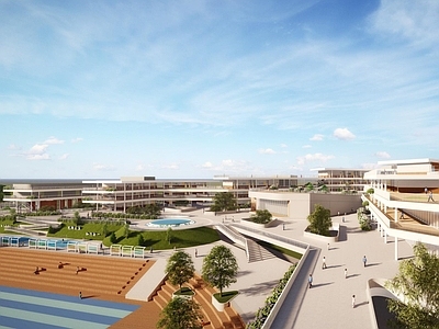 现代学校建筑 四川南充 现代风格 学校 未来校园