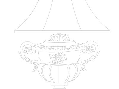 法式欧式灯具图库 台灯 烛台 施工图