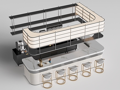 现代吧台 水吧台 咖啡吧台 咖啡厅吧台 茶水台 收银台