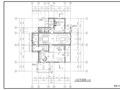 现代别墅建筑 19x17别墅 施工图