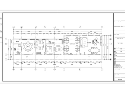 现代新中式整体办公空间 办公楼平面方案图 施工图