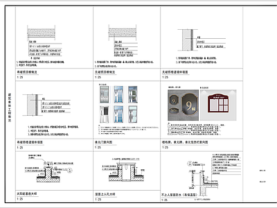 现代其他居住建筑 小区改造通用大样 老旧小区改造节点 墙面修复 屋面防水节点 施工图