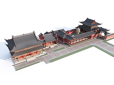 新中式中式古建 中式古建组合 古建会馆